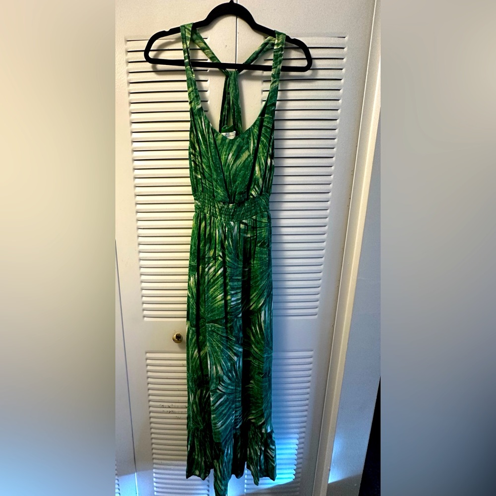 C&C California linen dress , crisscross back. Size 6